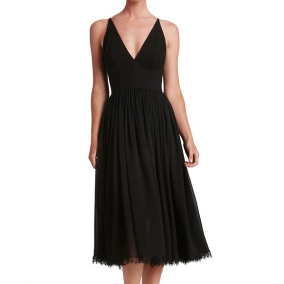 Dress the Population Alicia Black Midi Flare Dress - Picture 2 of 8